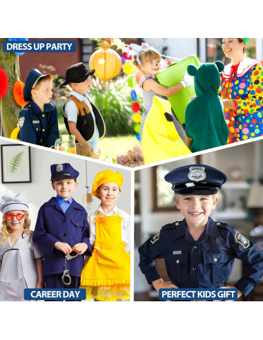 9 Piezas Accesorios de Disfraz de Policía Metemot para Niños
