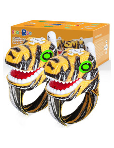 Walkie Talkies Dinosaurio FYGURSO Amarillo 1000m 2 Paquete