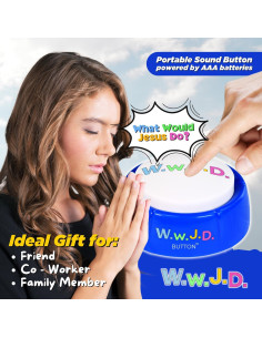 Botón Reproductor Frases Inspiradoras WWJD - Regalo Cristiano 2