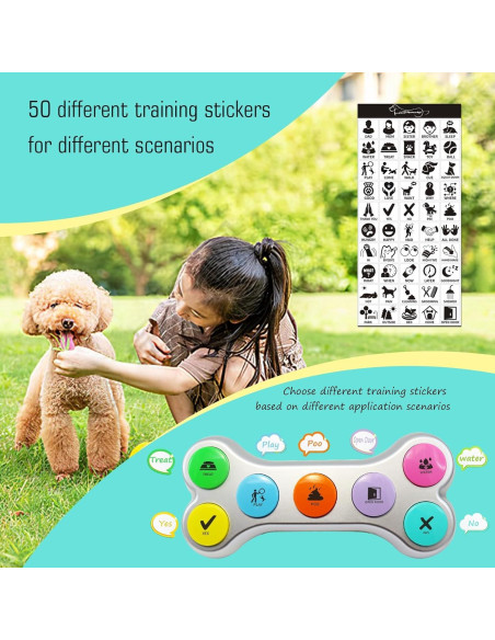 Botones de Comunicación para Perros ANLIKY Set de 7 Grabables