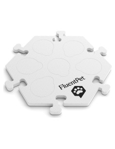 Alfombra de Botones FluentPet HexTile Blanco - Entrenamiento para Perros