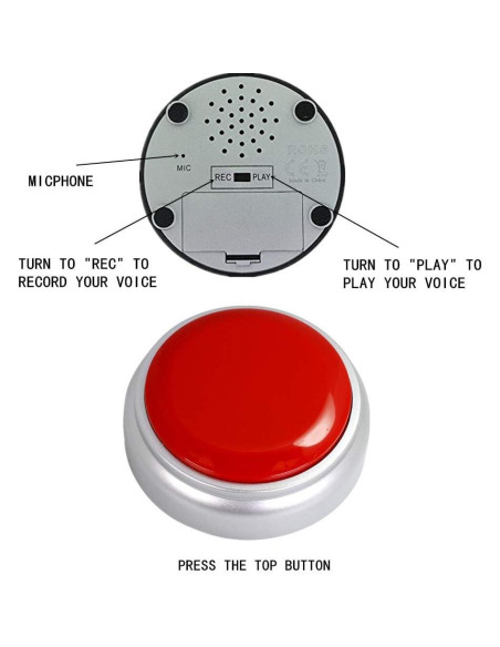 Botón de Grabación de Voz 30 Segundos Changhe CH-R2