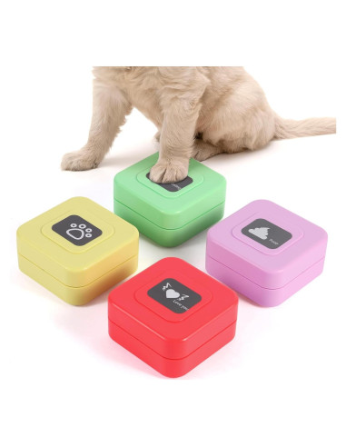 Botón de Habla para Perros ENTA - Paquete de 4 Colores