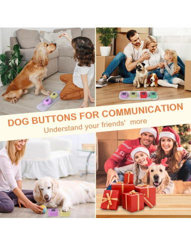 Botón de Habla para Perros ENTA - Paquete de 4 Colores