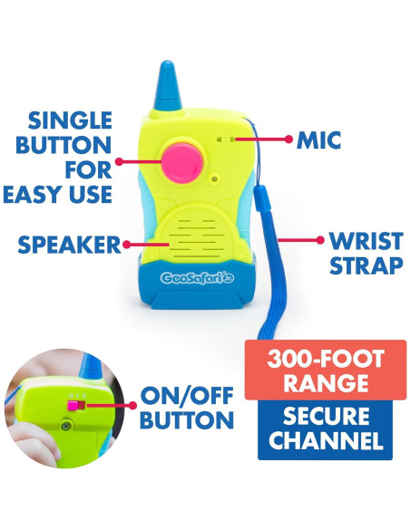 Walkie Talkies para Niños GeoSafari Jr. 2-Pack - 90m