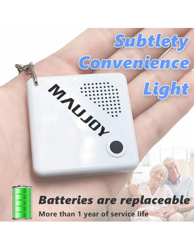 Reloj Hablante MAUJOY para Ciegos - Llavero Compacto Blanco