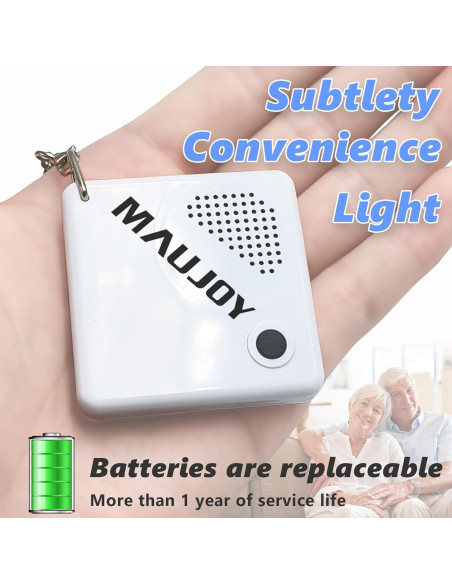 Reloj Hablante MAUJOY para Ciegos - Llavero Compacto Blanco