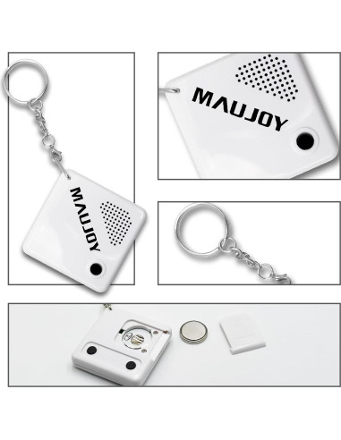 Reloj Hablante MAUJOY para Ciegos - Llavero Compacto Blanco