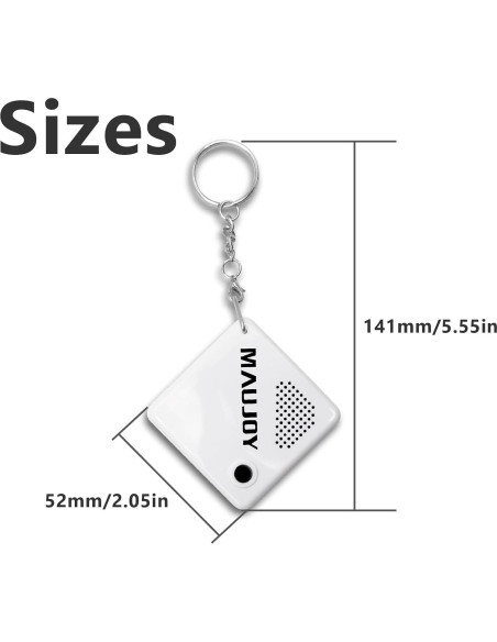 Reloj Hablante MAUJOY para Ciegos - Llavero Compacto Blanco