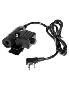 Adaptador Militar U94 PTT 2 Pines Kenwood Baofeng 7mm