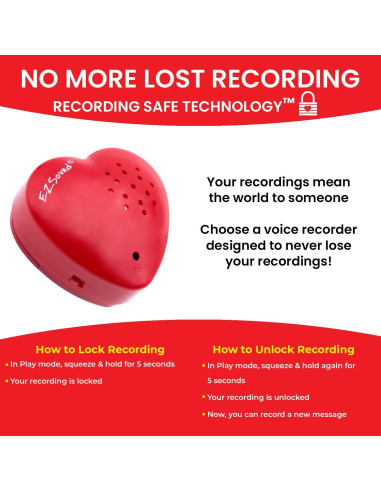 Grabadora de Voz EZSound para Peluches - Paquete de 2, 30 seg