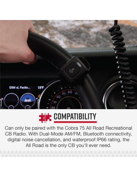 Botón Inalámbrico Push-to-Talk Cobra 75 All Road - Manos Libres