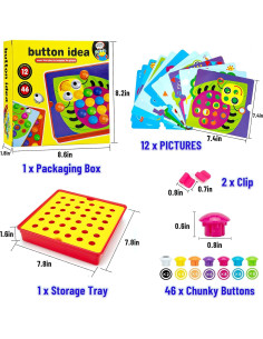 Juguete de Arte con Botones AluAbi 61 Piezas 20.5x22cm 2