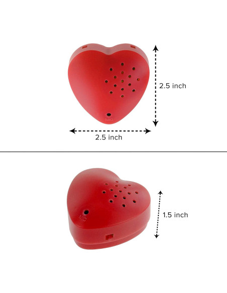 Grabador de Voz Personalizado Inventiv Corazón Rojo 60 Segundos Grabador de Voz Personalizado Inventiv Corazón Rojo 60 Segundos