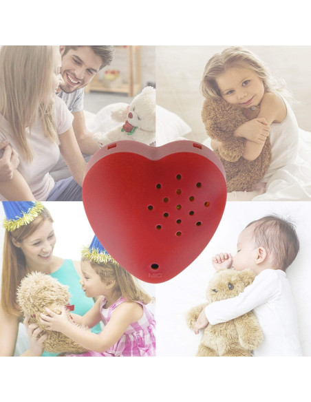 Grabador de Voz Personalizado Inventiv Corazón Rojo 60 Segundos Grabador de Voz Personalizado Inventiv Corazón Rojo 60 Segundos