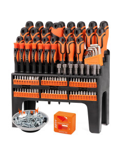 Juego de Destornilladores Magnéticos SEDY 124 Piezas con Estante