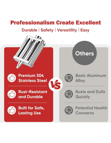 Accesorio de Pasta 3 en 1 Gvode para Batidora Kitchenaid