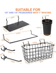G.CORE Organizador de Tablero Perforado 18 Accesorios 2