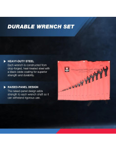 Juego de Llaves Combinadas Jumbo Neiko 16 Piezas SAE 2