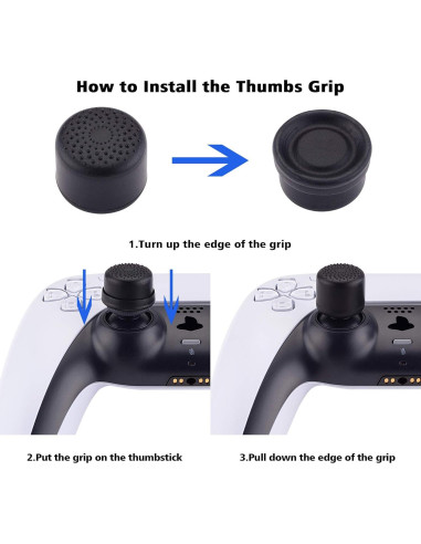 Tapas de Joystick Ergonómicas PlayVital Azules para Consolas