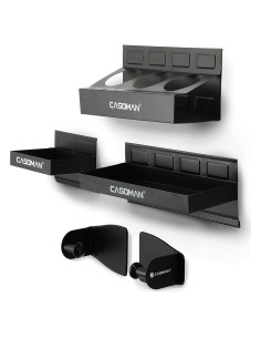 Estante Magnético CASOMAN 4 Piezas Negro Acero Inoxidable