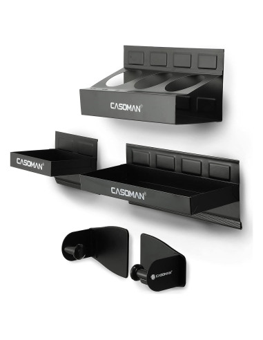Estante Magnético CASOMAN 4 Piezas Negro Acero Inoxidable