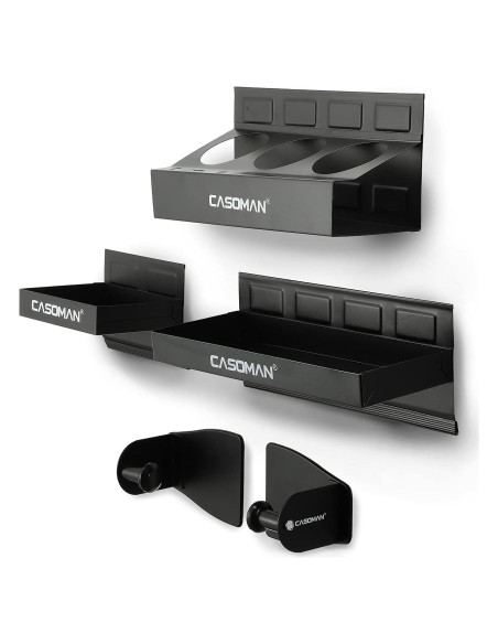 Estante Magnético CASOMAN 4 Piezas Negro Acero Inoxidable