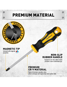 Juego de Destornilladores Magnéticos 140 Piezas HORUSDY 2