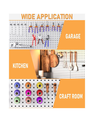 Ganchos de Tablero de Clavos INCLY 60 Piezas 5-15 cm Alta Resistencia