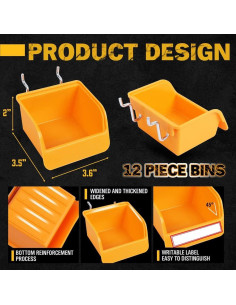 Ganchos para Tablero de Clavos ELEAD 260 Piezas Organizador 2