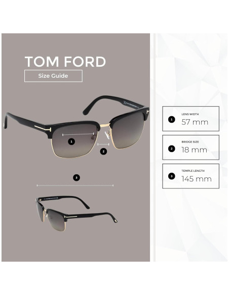 Gafas de sol Tom Ford FT0367 River para hombres + Kit de limpieza