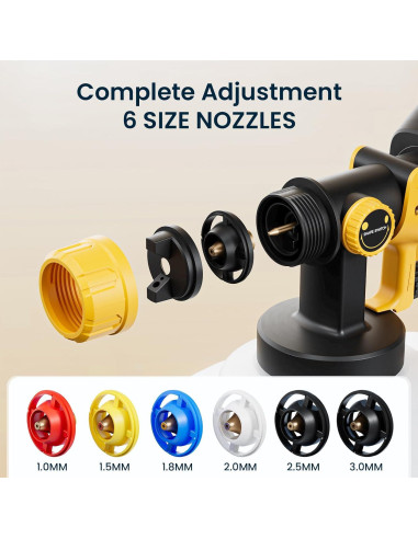 Pulverizador de Pintura CJC N33-104-1899 750W 1200ml Amarillo