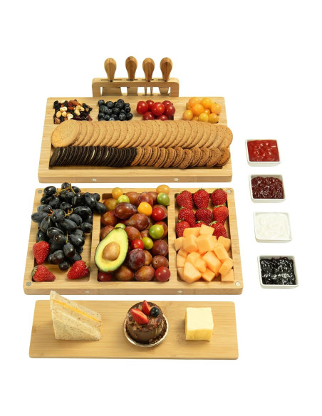 Juego de bandeja de charcutería drmvalg con cuchillos y tazones