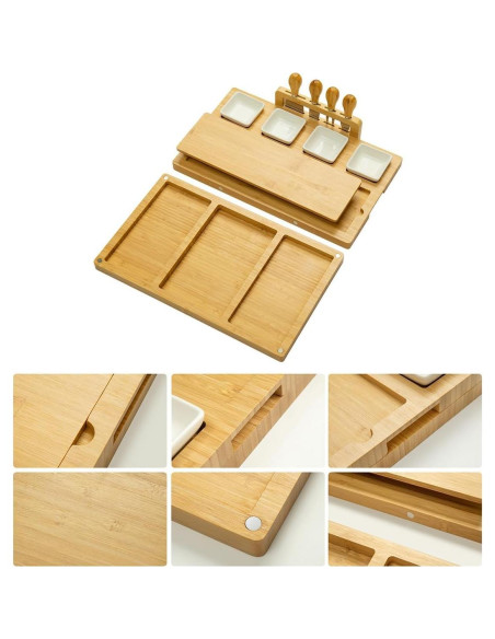 Juego de bandeja de charcutería drmvalg con cuchillos y tazones