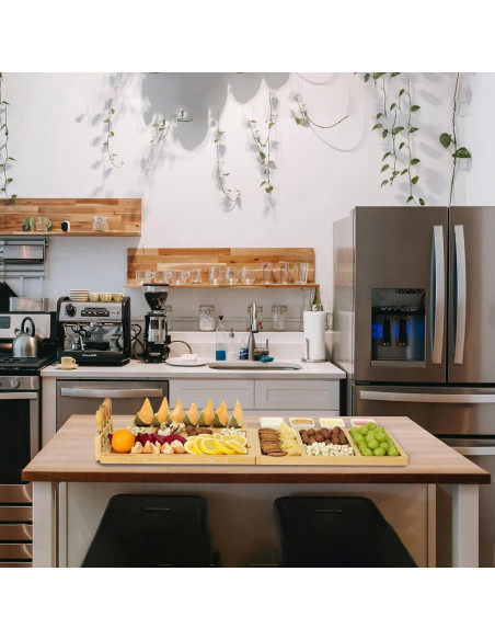 Juego de bandeja de charcutería drmvalg con cuchillos y tazones