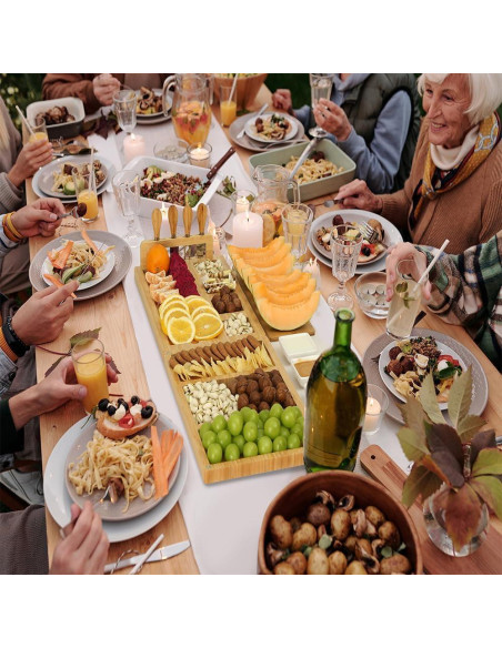 Juego de bandeja de charcutería drmvalg con cuchillos y tazones