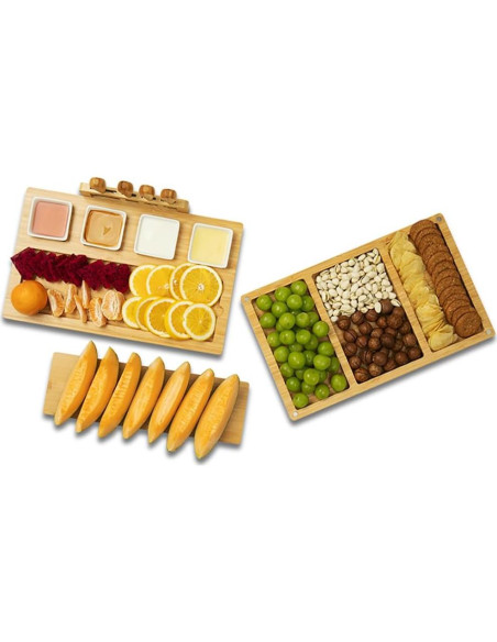 Juego de bandeja de charcutería drmvalg con cuchillos y tazones