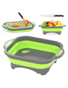 Tabla de Cortar Plegable HI NINGER con Fregadero y Cuchillo