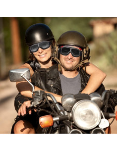 Gafas de Motocicleta Vintage Peicees con Lentes Claros 2