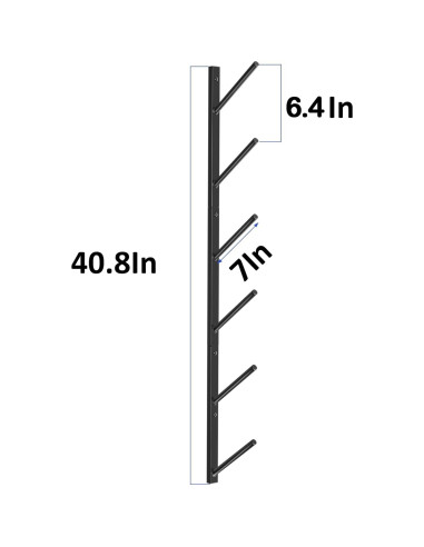Soporte de Pared Lhysn para Skateboard 6 Capas 89.81kg