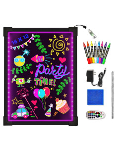 Tablero LED Borrable Woodsam 40.64x30.48 cm con 2 Marcadores