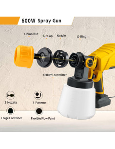 Pistola de Pintura Eléctrica TUDUD JH09 1000ml 3 Boquillas 2