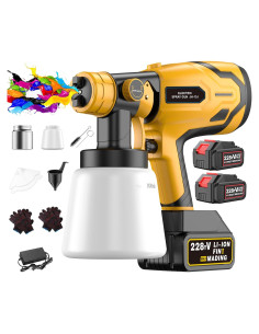 Pulverizador de pintura inalámbrico Jetale 21V 1000ml amarillo