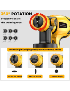 Pulverizador de pintura inalámbrico Jetale 21V 1000ml amarillo 2