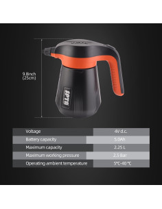 Pulverizador Eléctrico Inalámbrico SPTA 2.25L para Lavado de Autos 2