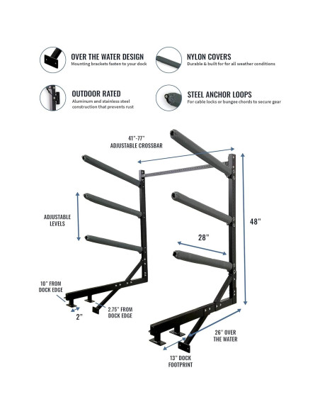 Soporte de Almacenamiento para Paddleboard StoreYourBoard, 4 Tablas, 181 kg