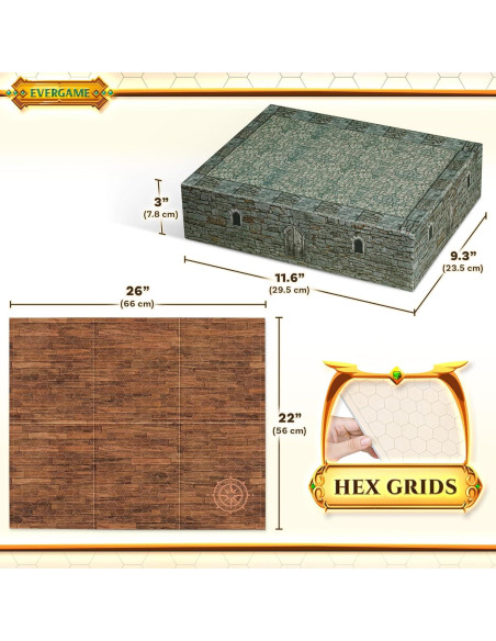 10 Tapetes de Juego DND EverGame 22x26 cm + 140 Stickers