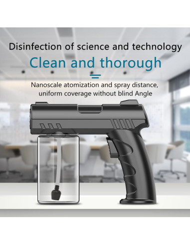 Pistola de Spray Nano BEBESIRI K7 Recargable 280ml Negra