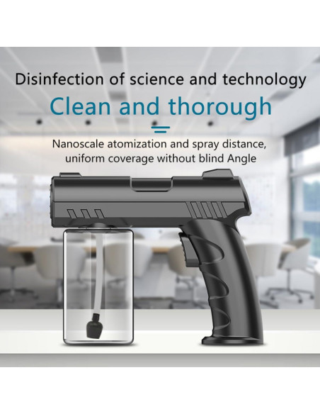 Pistola de Spray Nano BEBESIRI K7 Recargable 280ml Negra