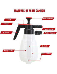 Pulverizador de Espuma Manual TOMTOOL RL23 1.8L para Lavado 2